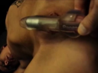 Bony Teen chick fucked with a vibrating dildo