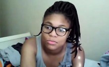 Ebony Geek Masturbating