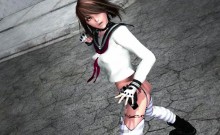 3D animation shemale schoolgirl hardcore fucked