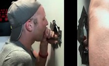 Straight guy gives gay BJ on gloryhole