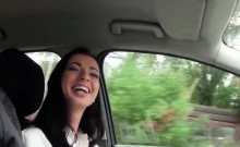 Pickedup Euro Youngster Rides Cock In The Car
