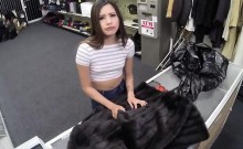 An adorable hot babe fucks for money