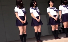 Cute Japanese Students Dance