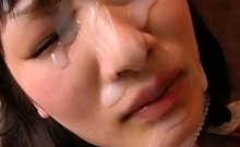 big facial on japanese girl