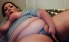 BBW gropes herself