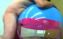 Big Inflatable Beach Ball Fuck Cum Inside