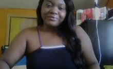 Busty Beauty Ebony Pissing