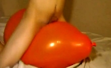 Big Inflatable Orange Balloon Humping Cum