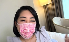 Skinny asian teen Kina Kai hardcore pov