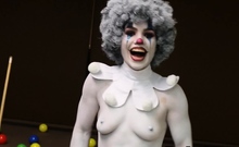 Cosplay porn with hottie masked as a clown