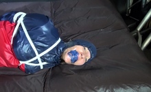 Bound, Pantygagged and Hooded in Rainwear