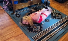 Trans girlfriend Crystal hogtied