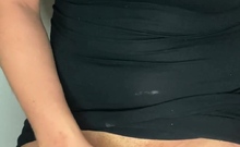 Amateur big cock and big tits tranny solo