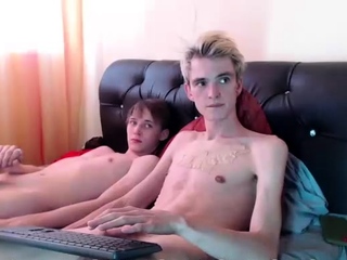 Straight amateur twinks masturbate
