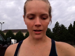 Blonde teen amateur teasing solo