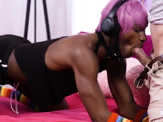 Kai Taylor gets pounded through ripped fishnets