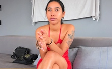 Real Amateur Latina Teen Grips Huge Dick