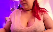Great Big Boobs On Masturbating Redhead