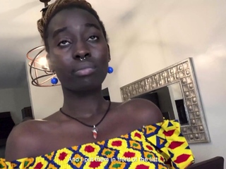 Hot African model tricked into fucking