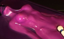 Solo fetish hoe toys her pussy with cucumber and loves it