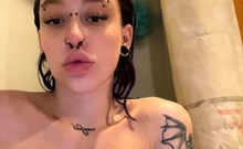 Big boobs milf masturbates with her dildo