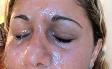 Pov homemade amateur facial cumshot and blowjob