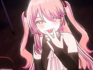 Hentai redhead gives blowjob and having sex