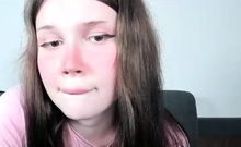 Close up teen foot worship