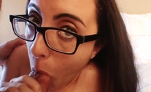 Newbie in glasses cant get enough of my cock