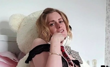 Blonde needs her toy for juicy pussy masturbation HD