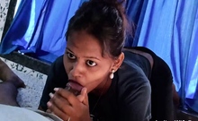 Young Indian Wife Giving Deepthroat Blowjob With Cum