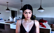 Amateur striptease and Solo masturbation