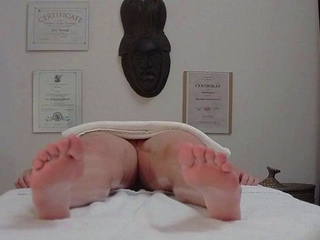 Busty blonde fucks the masseuse
