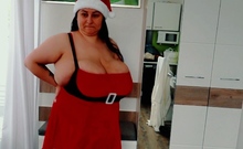 Busty brunette solo masturbation