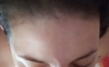 Cute brunette young hookup amateur teen blowjob