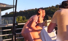 Brunette milf hardcore and cumshot