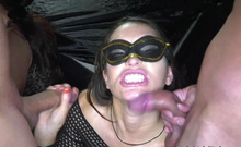 Bukkake gangbang action with DaCada and Beth