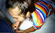 Thai teen shaving her pussy and fucking