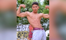 Fantastic Latino boy Marcus Brown with ripped muscles