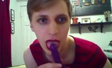 Twink Crossdresser Cums Hard