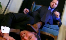 Sub Suck His Doms Feet And Shoes