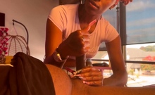 Perky Amateur Rides And Sucks Black Dick Pov Style