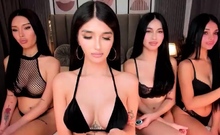 Chick Gets Facial After Group Sex With A Tranny