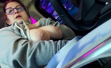 Busty Tiktok Slut Gets Caught Masturbating In Car Wash