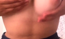 Close up cock jerking solo